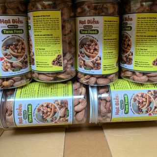 Hạt điều rang muối hũ nhựa nắp nhôm cao cấp sang trọng