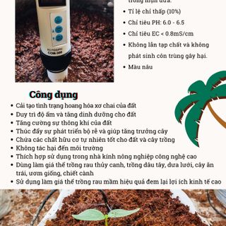 Xơ dừa nén 5kg mùn dừa nén 5kg đã xử lý chát tỷ lệ mùn 90%