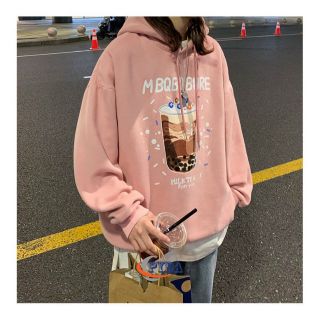 Áo hoodie in ly trà sữa nỉ ngoại mềm mịn trẻ trung, năng động