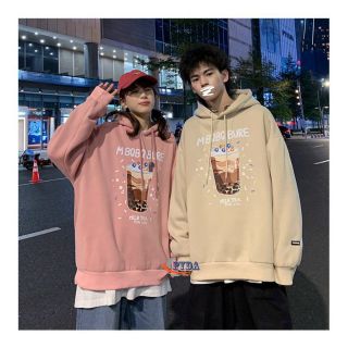 Áo hoodie in ly trà sữa nỉ ngoại mềm mịn trẻ trung, năng động