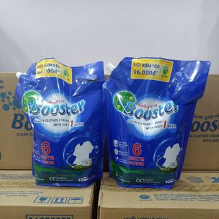 Combo 4 Túi loại 3.7kg/túi nước giặt xả 2IN1 Booster hương hoa thiên nhiên
