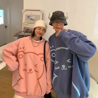 Áo sweater in hình to bự chất nỉ bông mềm mịn from 70kg