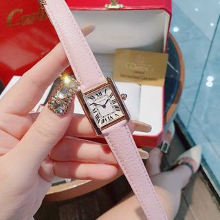 ĐỒNG HỒ CARTlER DA NỮ MẶT CHỮ NHẬT