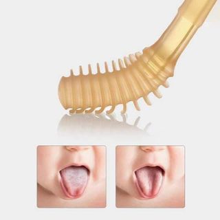 Rơ lưỡi + bàn chải đánh răng silicon