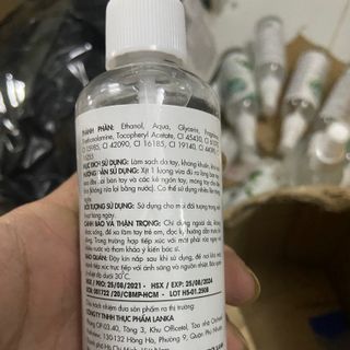 Nước rửa tay hapicare 100 ml trà xanh , bạc hà