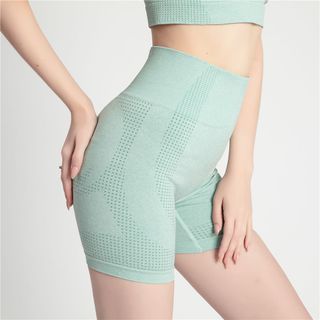 Set Bộ đồ tập gym yoga aerobic nữ Quần đùi Áo Croptop vải dệt kim ,co giãn tốt, mặc ôm dáng, nâng mông, tôn vòng 3