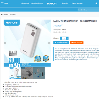 SẠC DỰ PHÒNG HAPOR HP - R5 20.000MAH LCD giá sỉ