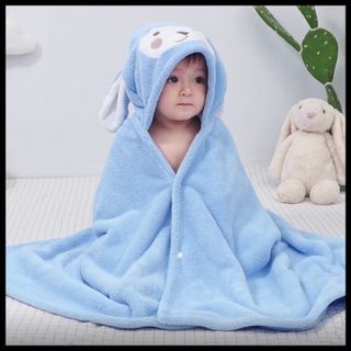 Khăn tắm cho bé áo choàng tắm có mũ cotton lông cừu dày dặn thấm hút tốt Hồ Lô Kids