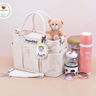 Túi Xách Bỉm Sữa Cho Mẹ Và bé Đa Năng Giữ Nhiệt Nhiều Ngăn Phong Cách Hàn Quốc