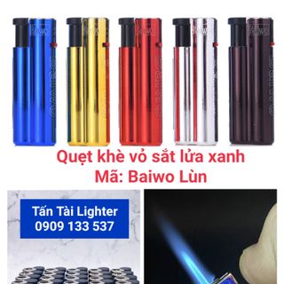 Bật lửa khò | Hộp quẹt khè chống gió sắt lửa tia xanh (50cái)