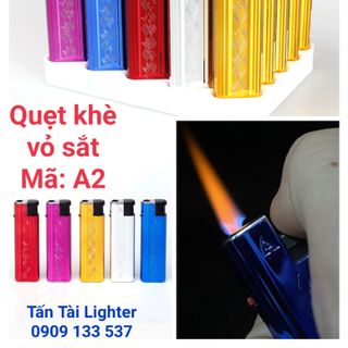 Bật lửa khò | Hộp quẹt khè chống gió sắt lửa tia xanh (50cái)