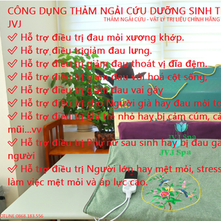 Thảm Ngải Cứu JVJ Spa màu tím màu + xanh