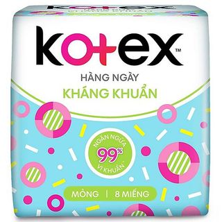 Băng vệ sinh Kotex hàng ngày kháng khuẩn 8 miếng (lốc 8 gói) giá sỉ