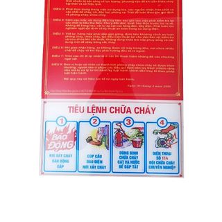 Bảng nội quy tiêu lệnh tích hợp bằng mica kích thước 30x50x0.2cm