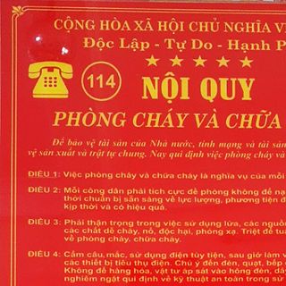 Bảng nội quy tiêu lệnh tích hợp bằng mica kích thước 30x50x0.2cm