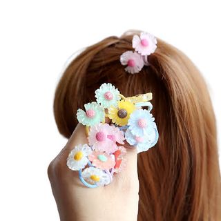 Sét 50 cái cột tóc cho bé gái dễ thương hình bông hoa nhiều màu