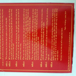 Bộ bảng nội quy và tiêu lệnh PCCC cho dãy phòng trọ ( 1 nội quy, 1 tiêu lệnh) ( hình thật 100%)