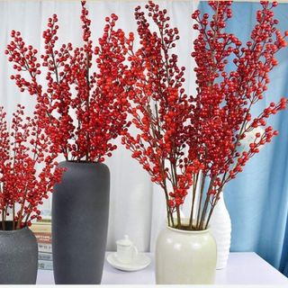 COMBO CÀNH ĐÀO ĐÔNG ĐỎ PHÚ QUÝ TÀI LỘ+ LÁ VÀNG