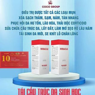 TÁI TẠO MIRACLE SKIN MỤN-NÁM-THÂM-TÀN NHANG-SẸO RỖ 50ml.
