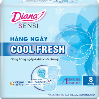 Băng vệ sinh Diana Sensi Cool Fresh hàng ngày 8 miếng (lốc 6 gói) giá sỉ