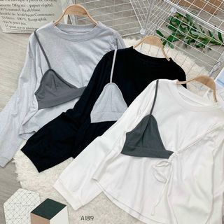 Áo thun kiểu phối siêu "truất" Áo thun kiểu phối siêu sang đẹp á . Mix váy hay quần bao sang đẹp