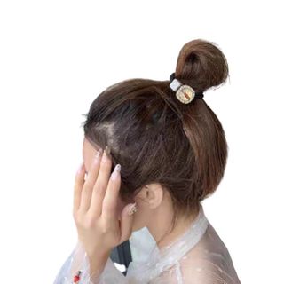 Cột tóc nữ họa tiết 2 màu sang đẹp phụ kiện thời trang tóc