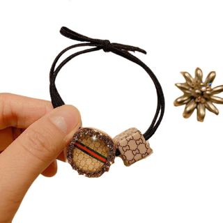 Cột tóc nữ họa tiết 2 màu sang đẹp phụ kiện thời trang tóc