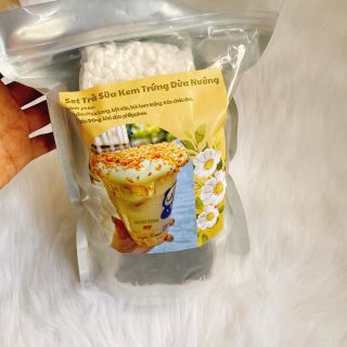 TRÀ SỮA KEM TRỨNG DỪA NƯỚNG