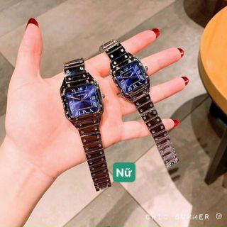 ĐỒNG HỒ CARTlER COUPLE MẶT VUÔNG