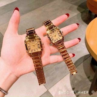 ĐỒNG HỒ CARTlER COUPLE MẶT VUÔNG