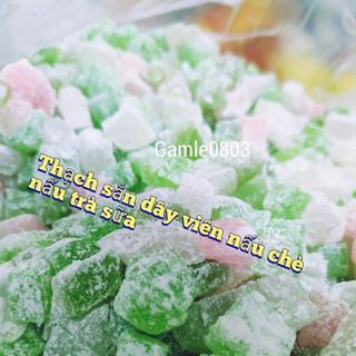 Thạch sắn dây thạch sắn viên. Làm topping trà sữa.