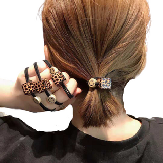 Cột tóc nữ họa tiết phụ kiện thời trang hình báo mặt cười xuất xứ quảng châu