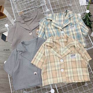 Áo sơmj pijama kẻ sọc caro chuẩn style vintage luôn . Chất thô xịn dày đẹp, mix đồ truất lắm luôn giá sỉ