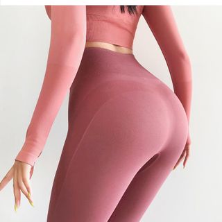 Quần legging cạp cao tập gym, yoga , earobic vải dệt kim, co giãn thoáng mát, mặc tôn dáng, nâng vòng 3, nâng mông