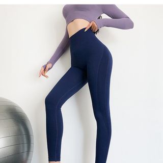 Quần legging cạp cao tập gym, yoga , earobic vải dệt kim, co giãn thoáng mát, mặc tôn dáng, nâng vòng 3, nâng mông