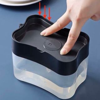 Hộp đựng nước rửa chén - Tặng kèm bông lau