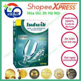 Muối rửa bát Ludwik, hộp 1.5 kgs, sản xuất tại Ba Lan - Ritiki mart