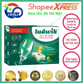 Viên rửa bát Ludwik all in one- 30 viên, sản xuất tại Ba Lan [ nhiều chức năng] - Ritiki mart