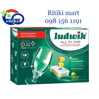 Viên rửa bát Ludwik all in one- 30 viên, sản xuất tại Ba Lan [ nhiều chức năng] - Ritiki mart