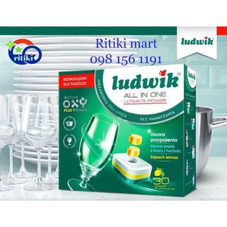 Viên rửa bát Ludwik all in one- 30 viên, sản xuất tại Ba Lan [ nhiều chức năng] - Ritiki mart