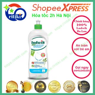 Dung dịch làm bóng Ludwik cho máy rửa bát, chai 500ml, dòng Eco cực an toàn cho sức khỏe - Ritiki mart