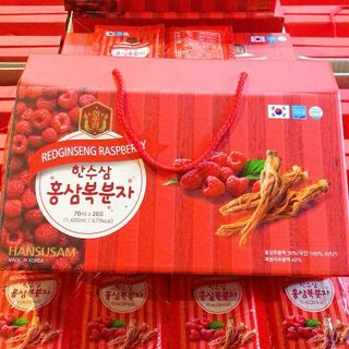 Nước hồng sâm phúc bồn tử HANSUSAM Hàn Quốc (Hôp 20 gói x70ml)