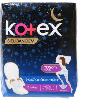 Băng vệ sinh Kotex siêu ban đêm 35cm 3 miếng (lốc 8 gói) giá sỉ