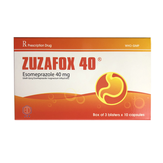 Viên Uống Zuzafox 40 Esomeprazol 40mg cty cổ phần hóa dược Việt Nam (H/30V)