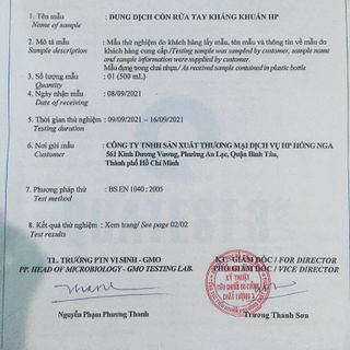 Cồn HP chính hãng