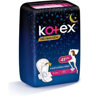 Băng vệ sinh Kotex siêu ban đêm 41cm 3 miếng (lốc 8 gói) giá sỉ