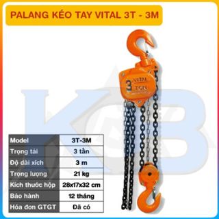 Palang xích kéo tay VITAL 3T - 3M
