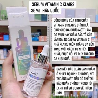 Serum hoa quả dưỡng trắng da Klairs Freshly Jucied Vitamin Drop - Hàn Quốc