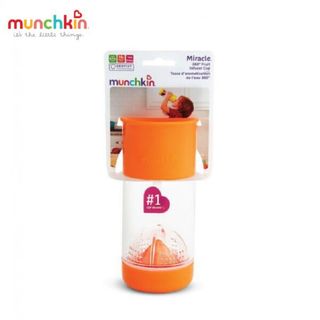 Cốc uống nước 360° chống đổ có ngăn ép trái cây Munchkin 414ml - Cam giá sỉ