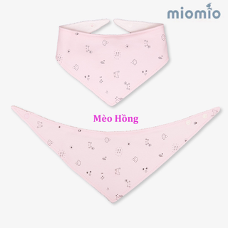 SET 10 khăn tam giác Miomio - Mèo hồng giá sỉ